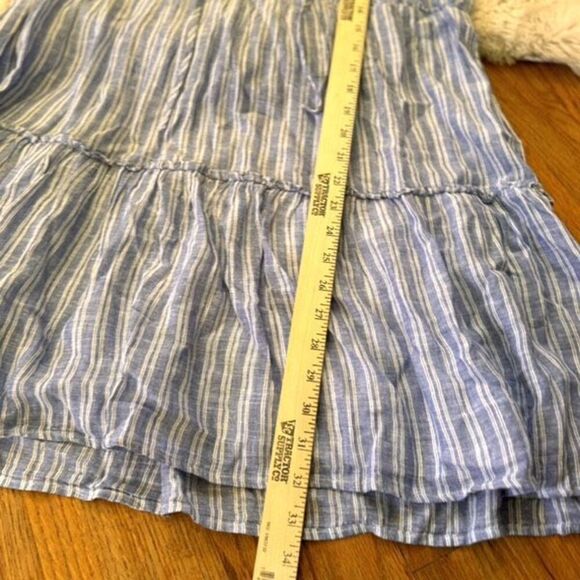 Rails Everly Ludlow Stripe Linen Blend Long Sleeve Dress Blue Size S - Picture 12 of 12